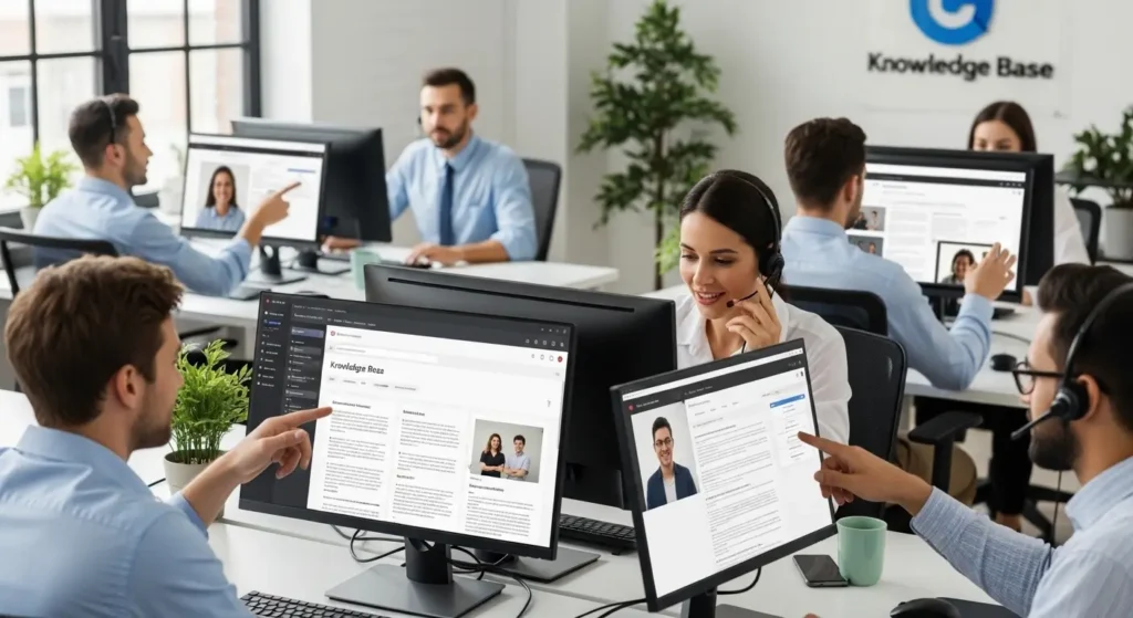 Customer support team using Helpjuice