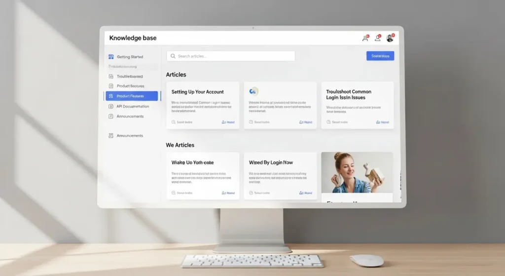 Helpjuice dashboard showing organized knowledge base layout