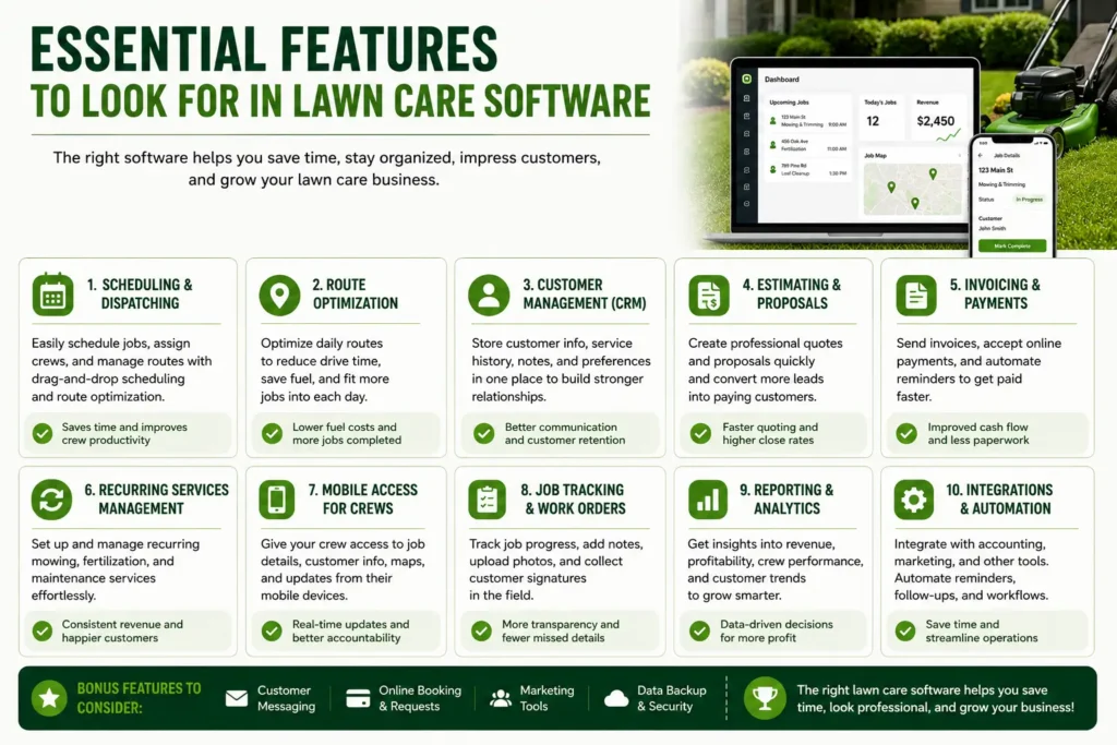 Essential Features to Look for in Lawn Care Software